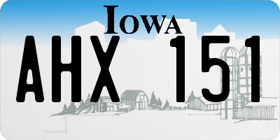 IA license plate AHX151