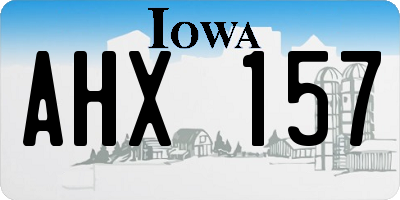 IA license plate AHX157