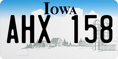 IA license plate AHX158