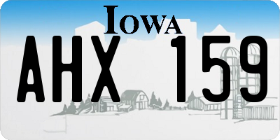 IA license plate AHX159
