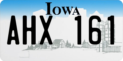 IA license plate AHX161