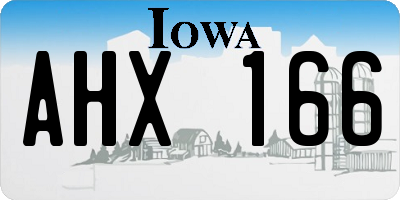 IA license plate AHX166