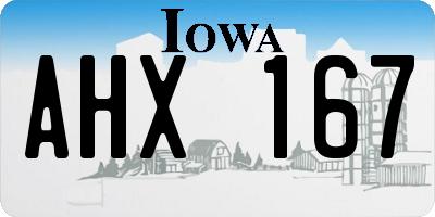 IA license plate AHX167
