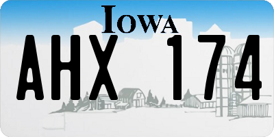IA license plate AHX174