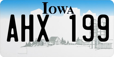 IA license plate AHX199