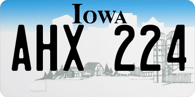 IA license plate AHX224