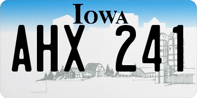 IA license plate AHX241
