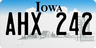 IA license plate AHX242