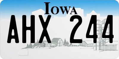 IA license plate AHX244