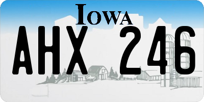 IA license plate AHX246