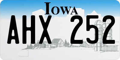 IA license plate AHX252