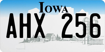 IA license plate AHX256