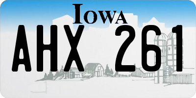 IA license plate AHX261