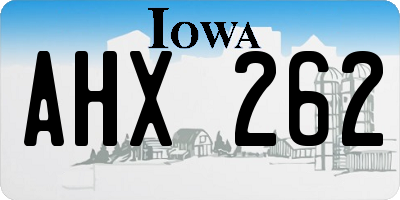 IA license plate AHX262
