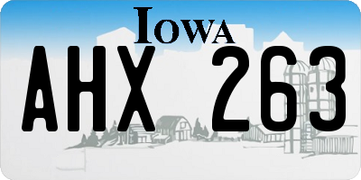 IA license plate AHX263