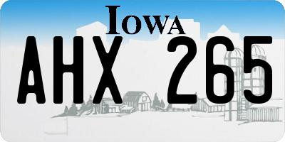 IA license plate AHX265