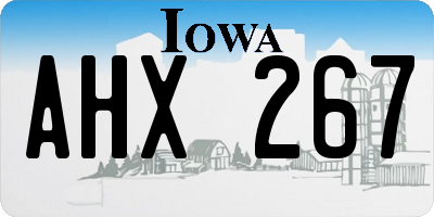 IA license plate AHX267