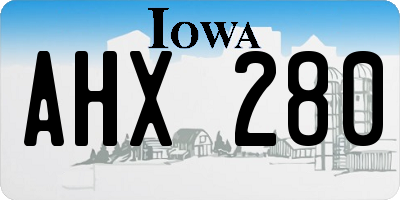 IA license plate AHX280