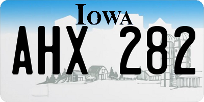 IA license plate AHX282