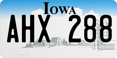 IA license plate AHX288