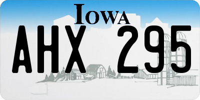 IA license plate AHX295