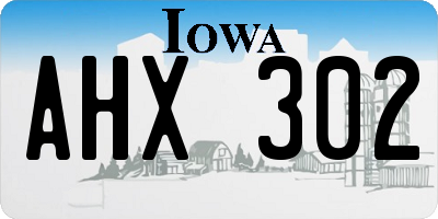 IA license plate AHX302