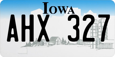 IA license plate AHX327