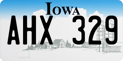 IA license plate AHX329