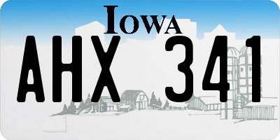 IA license plate AHX341
