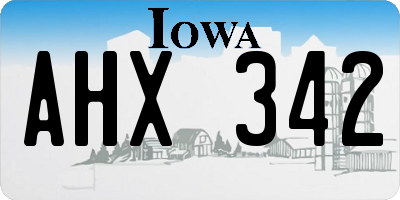 IA license plate AHX342