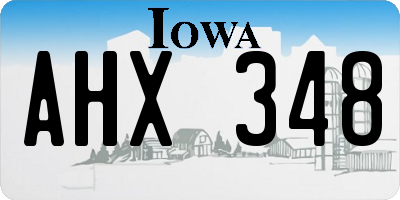 IA license plate AHX348