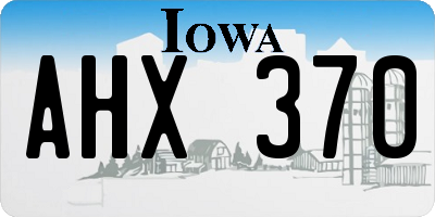 IA license plate AHX370