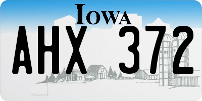 IA license plate AHX372