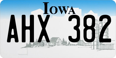 IA license plate AHX382