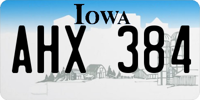 IA license plate AHX384