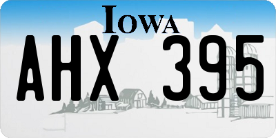 IA license plate AHX395