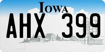 IA license plate AHX399