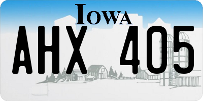IA license plate AHX405