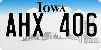 IA license plate AHX406