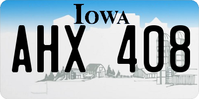IA license plate AHX408
