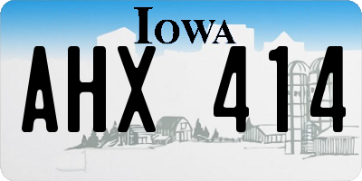 IA license plate AHX414
