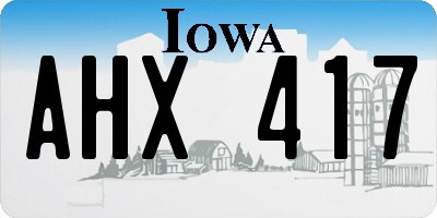 IA license plate AHX417