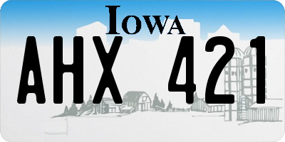 IA license plate AHX421