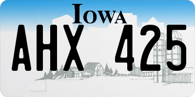 IA license plate AHX425