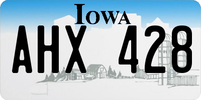 IA license plate AHX428