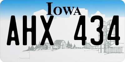 IA license plate AHX434