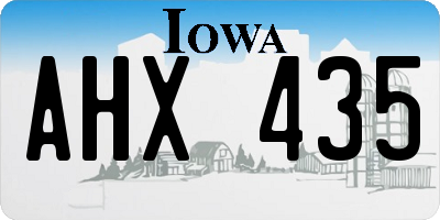 IA license plate AHX435
