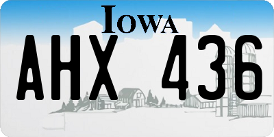 IA license plate AHX436