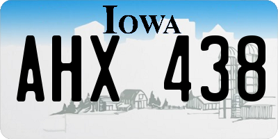 IA license plate AHX438