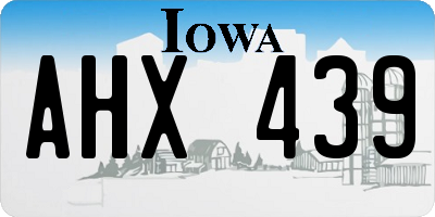 IA license plate AHX439